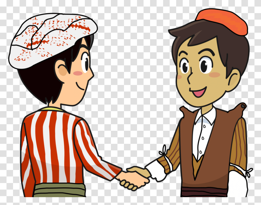 People Shaking Hands Clipart Persons Shaking Hands Drawing, Human, Hat, Clothing, Apparel Transparent Png