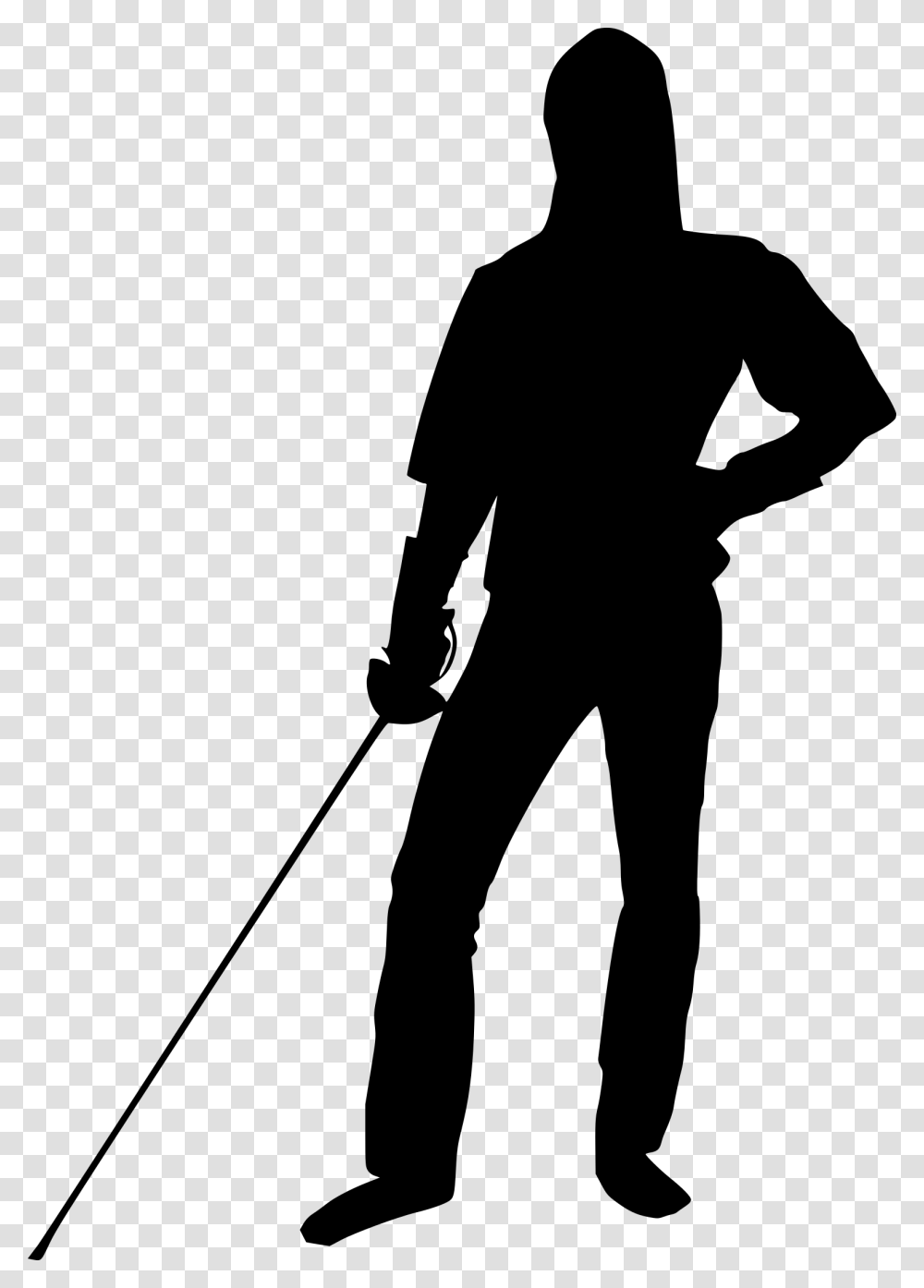 People Silhouette Sword, Gray, World Of Warcraft Transparent Png