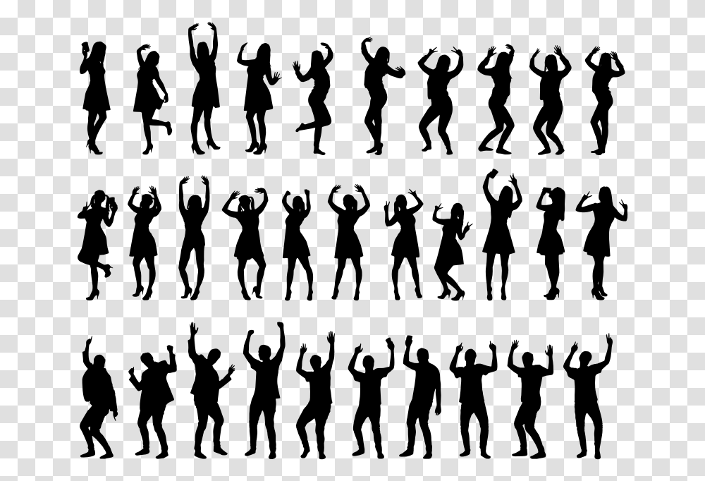 People Silhouettes Person Dancing Silhouette Party, Gray, World Of Warcraft Transparent Png