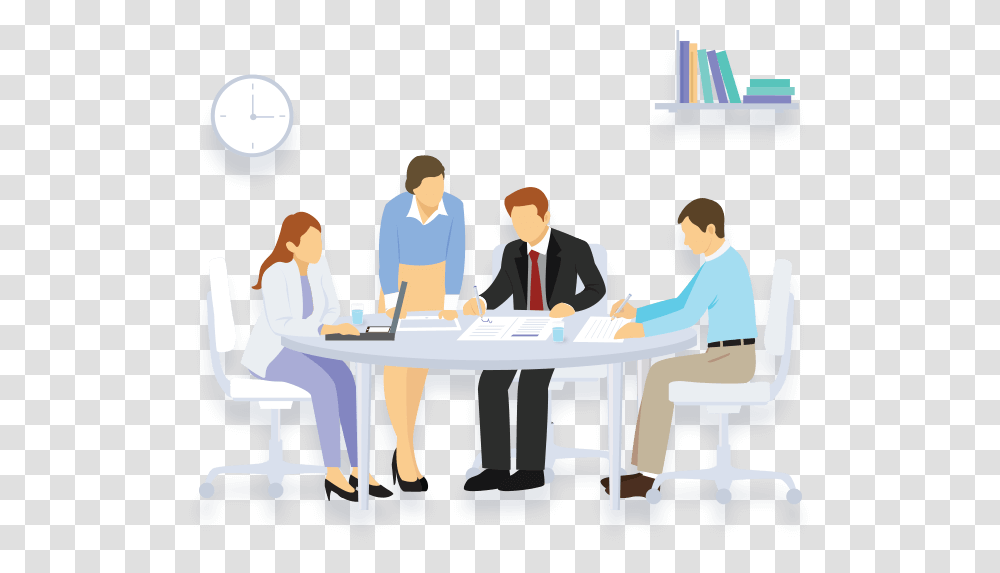 People Sitting At A Table Office Staff Icon, Person, Human, Crowd, Audience Transparent Png