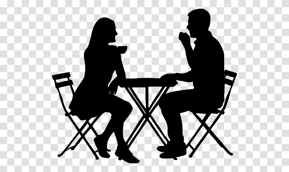 People Sitting At Table Silhouette, Gray, World Of Warcraft Transparent Png