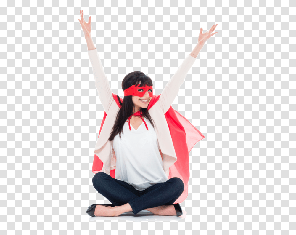 People Sitting Back Meet Our Team Sitting, Costume, Cape, Person Transparent Png
