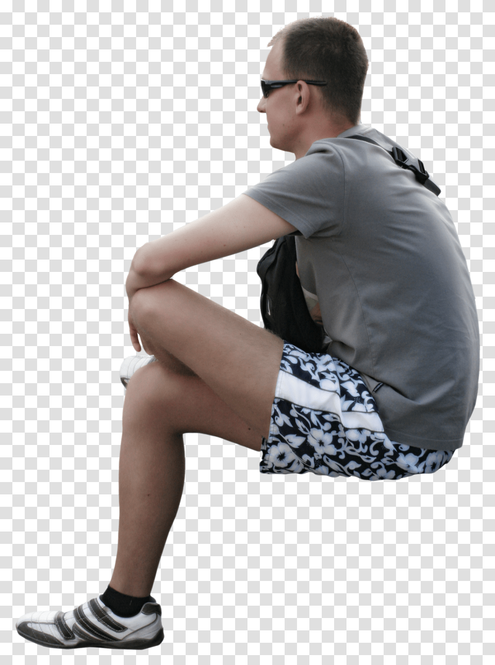 People Sitting Back Picture 797520 Man Sitting Side, Clothing, Apparel, Shoe, Footwear Transparent Png