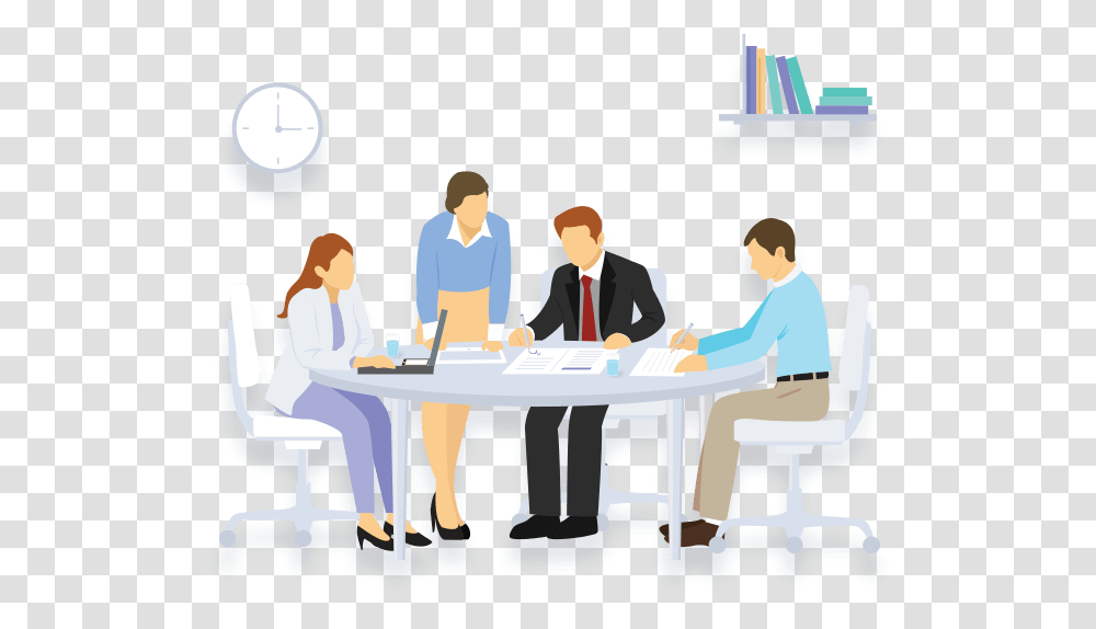 People Sitting Illustration Of People Office Staff Icon, Person, Human, Crowd, Audience Transparent Png