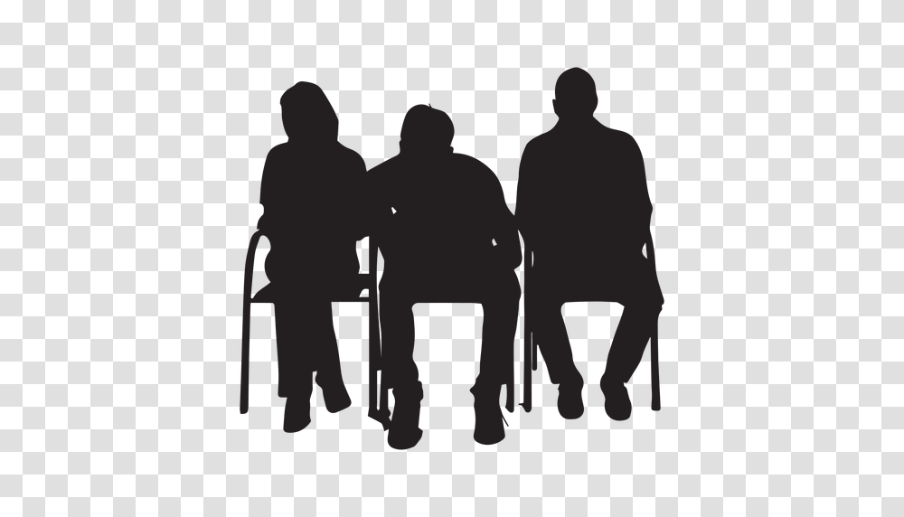 People Sitting On Chair Silhouette, Person, Human, Crowd, Hand Transparent Png