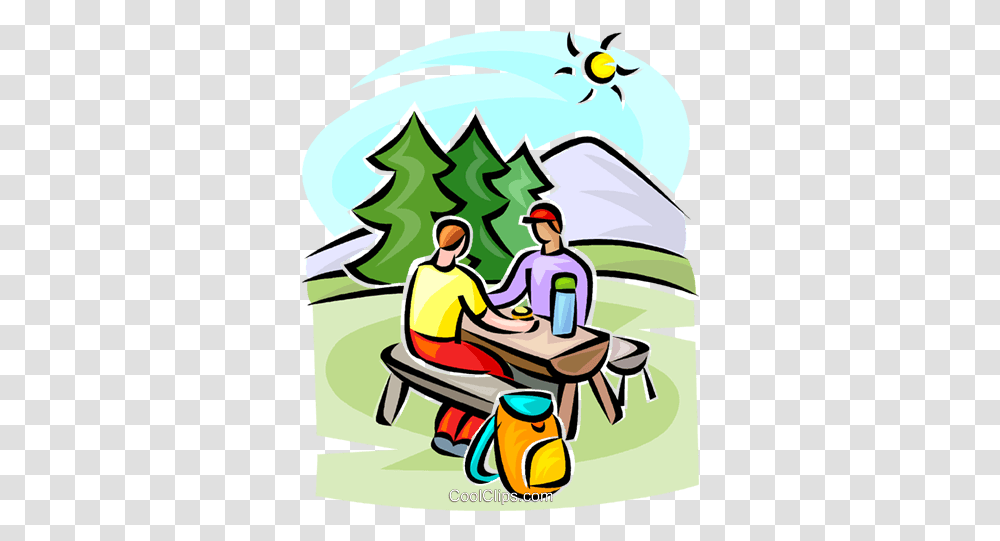 People Sitting People Using Picnic Table Clipart, Person, Human, Poster, Advertisement Transparent Png