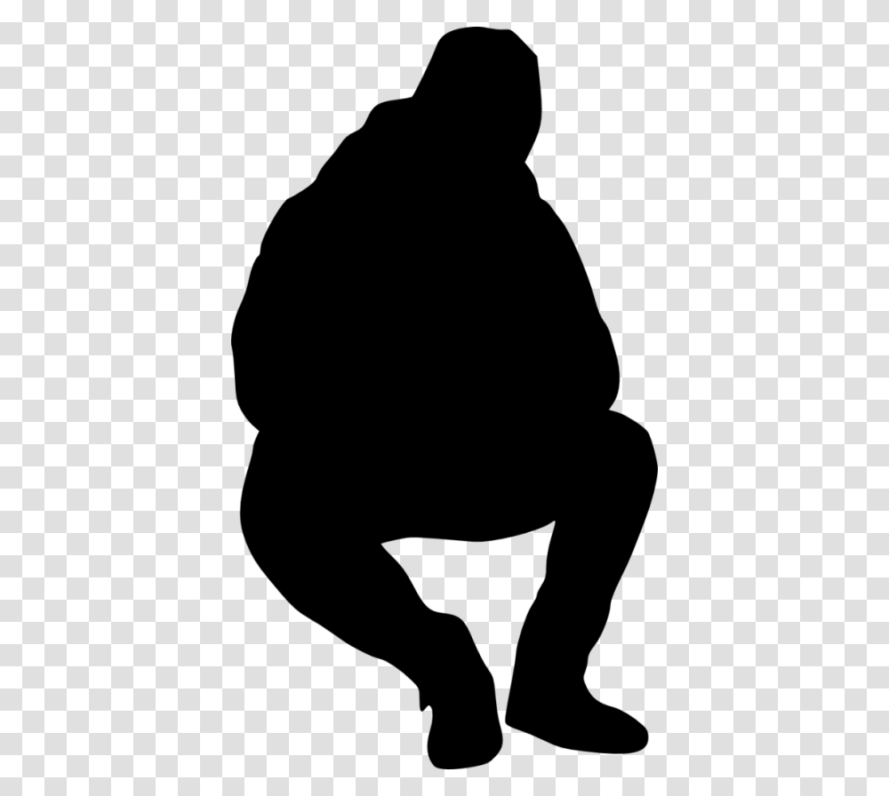 People Sitting Silhouette, Person, Human, Photography, Kneeling Transparent Png