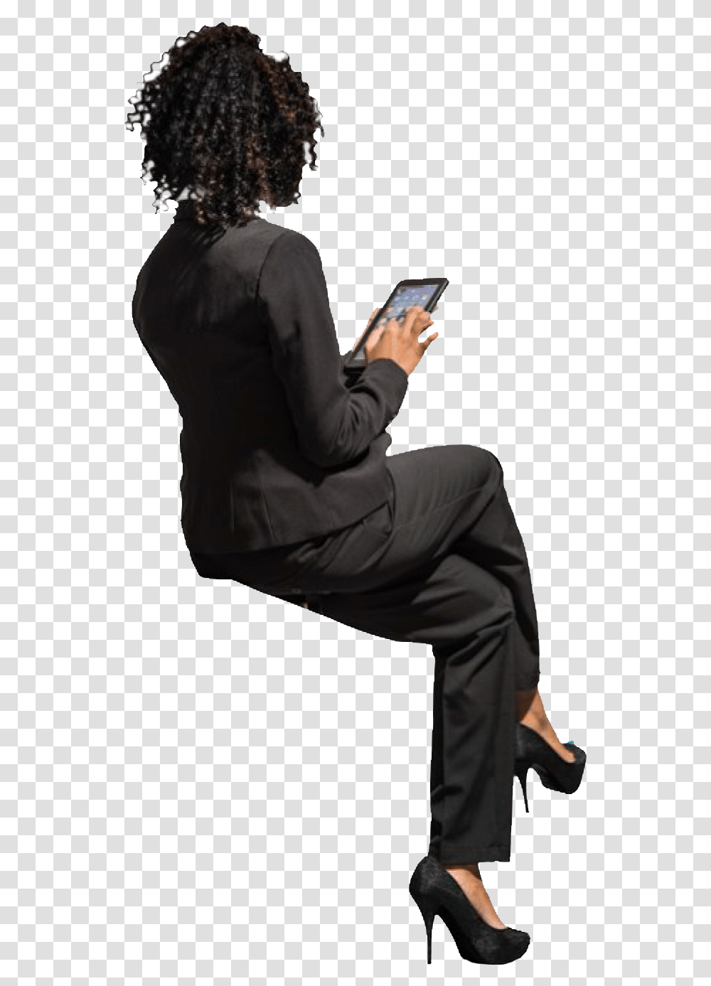 People Sitting Woman Man Woman Sitting Cut Out, Clothing, Person, Suit, Overcoat Transparent Png