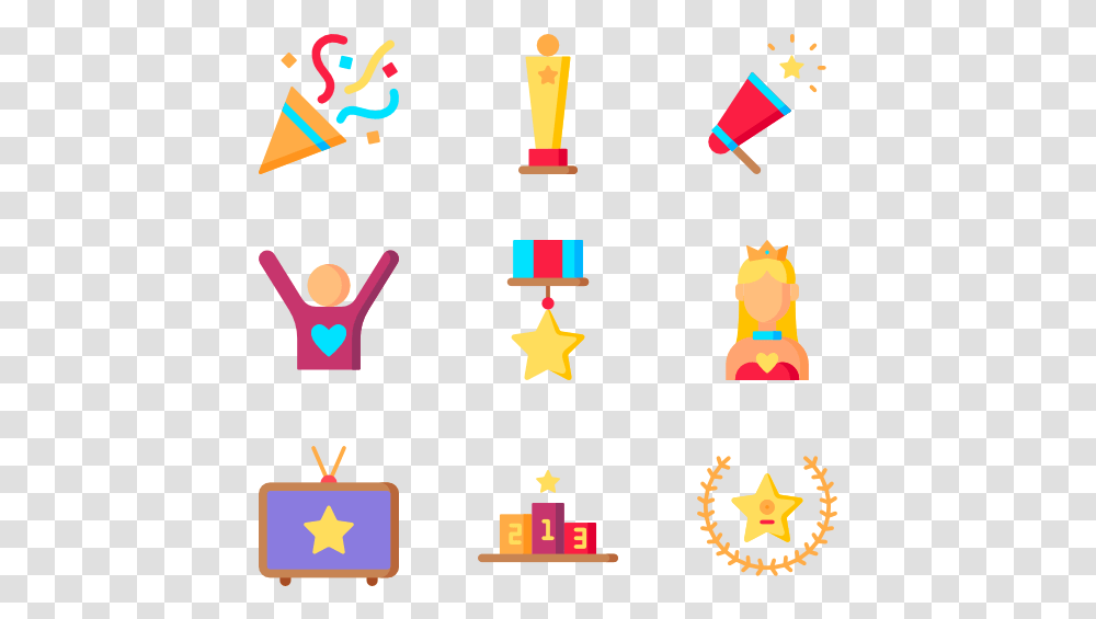People Strolling Recognition Flat Icon, Star Symbol, Poster, Advertisement Transparent Png