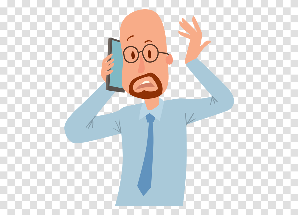 People Talking With Phone Vector Clipart Full Size Clipart Customer On Phone Cartoon, Face, Person, Head, Female Transparent Png