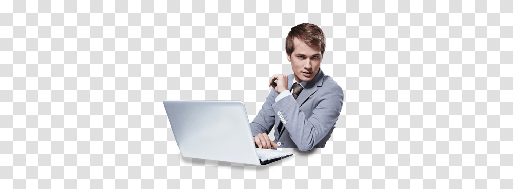 People Using Computer Guy On Computer, Person, Pc, Electronics, Laptop Transparent Png