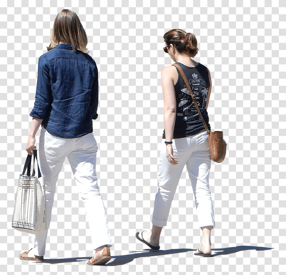 People Walking Away Woman Back Street, Person, Sleeve, Long Sleeve Transparent Png