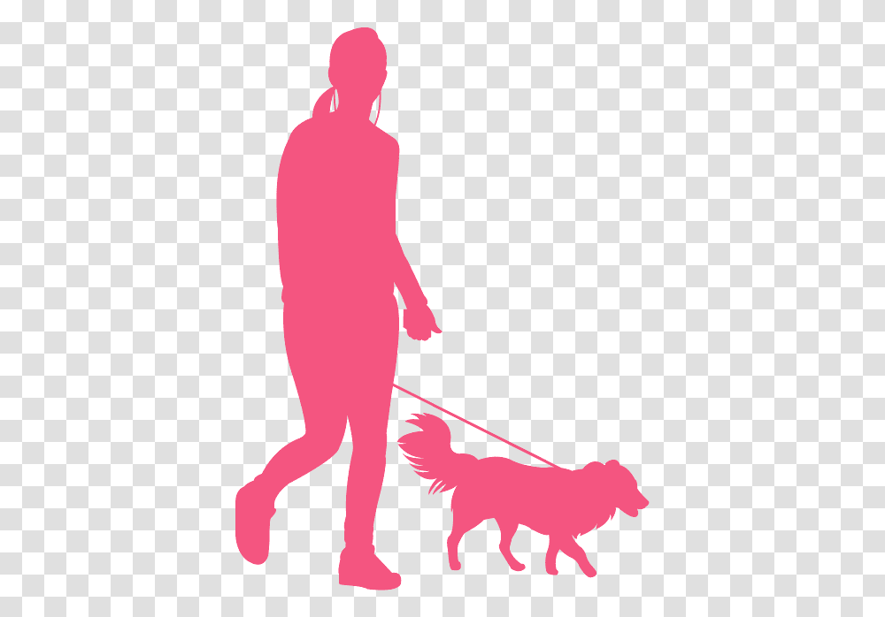 People Walking Dog Silhouette, Person, Animal, Mammal Transparent Png