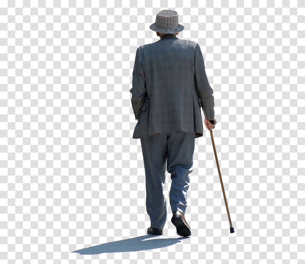 People Walking Old Man Walking, Person, Human, Suit, Overcoat Transparent Png