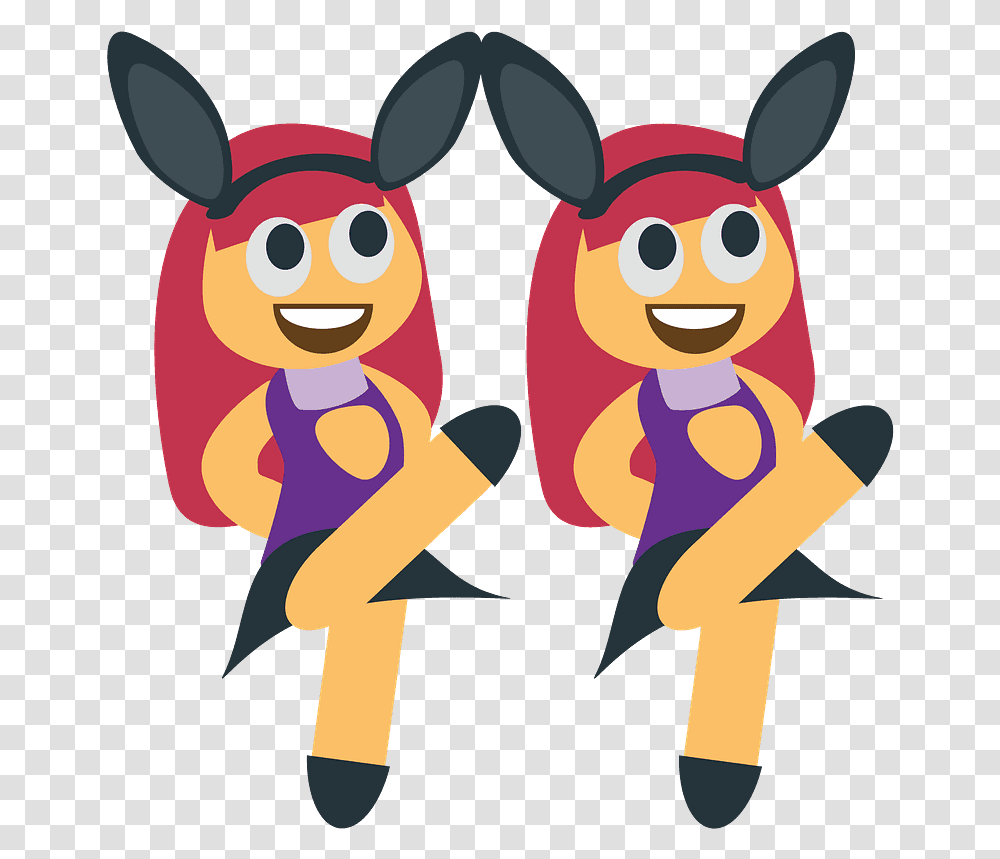 People With Bunny Ears Emoji Clipart Cartoon, Costume, Face, Photography Transparent Png