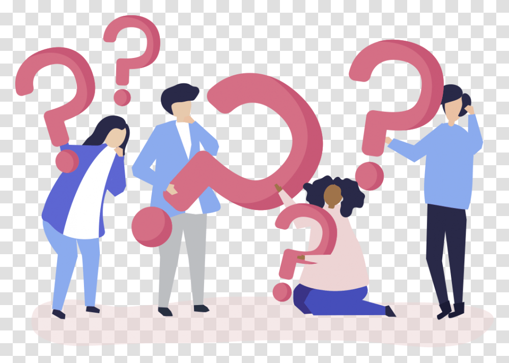 People With Question Mark, Number, Crowd Transparent Png