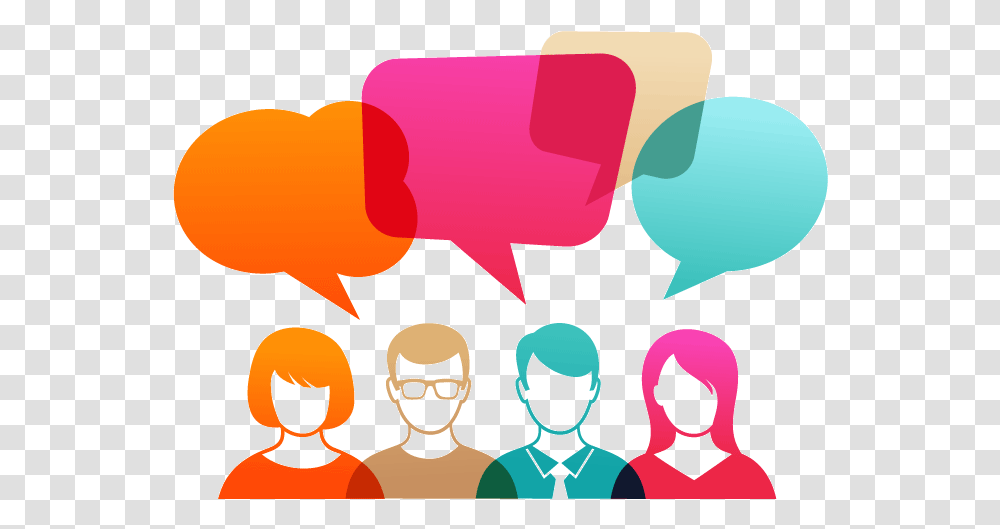 People With Talk Bubbles Clipart Business Engagement Social Media, Paper, Crowd Transparent Png