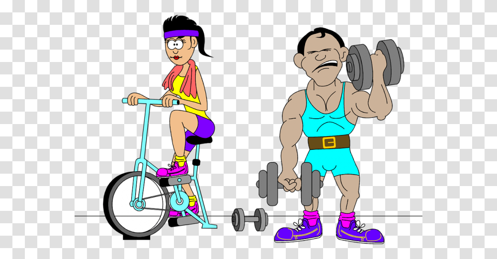 People Working Out Free Clip Art Exercising, Bicycle, Vehicle, Transportation, Bike Transparent Png
