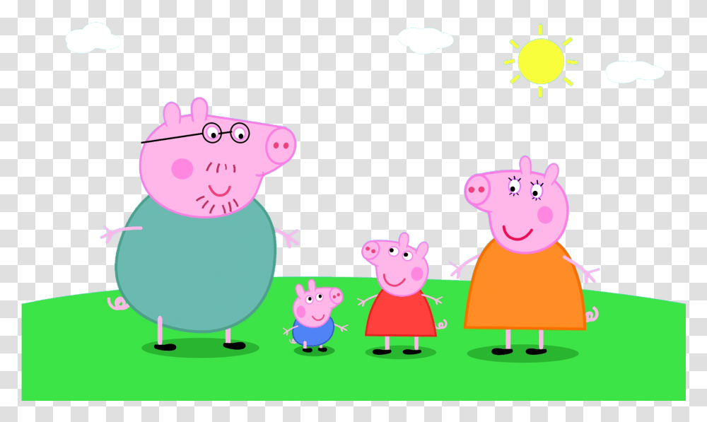 Pepa Pig George And Daddy Pig, Animal, Mammal, Pet, Canine Transparent Png