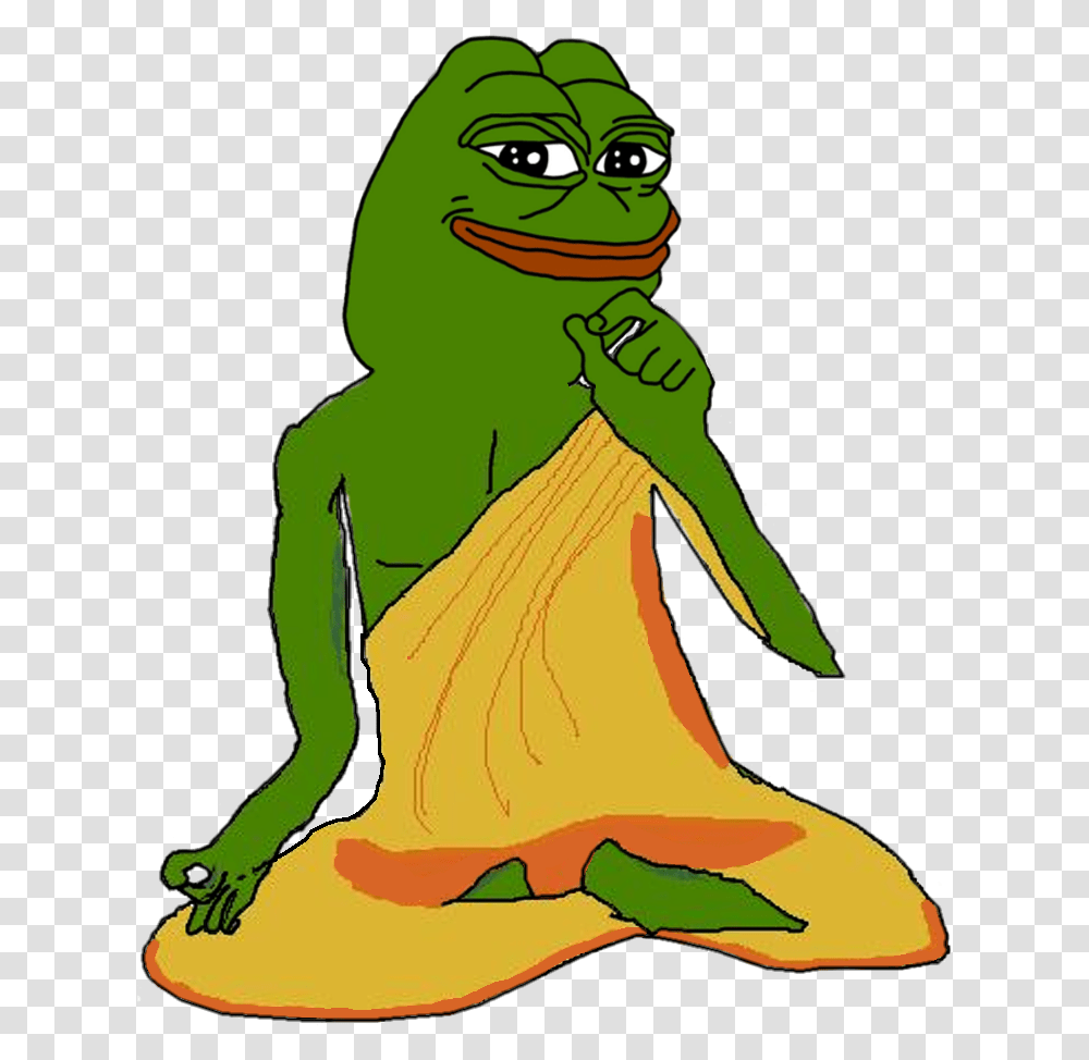 Pepe As Buddha Clipart Pepe Buddha, Animal, Wildlife, Amphibian, Frog Transparent Png