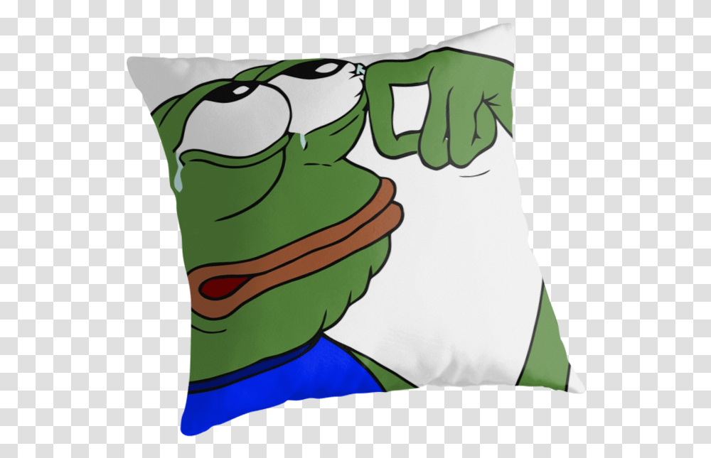 Pepe Crying Frog Meme Memes, Pillow, Cushion, Hand Transparent Png