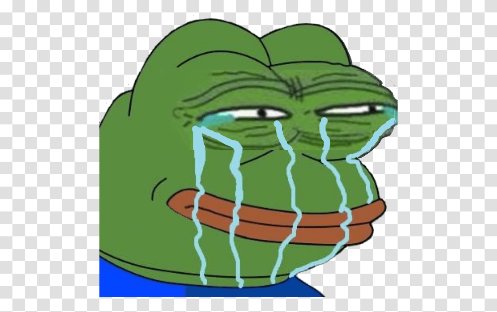 Pepe Frog Crying Happy, Painting, Label Transparent Png