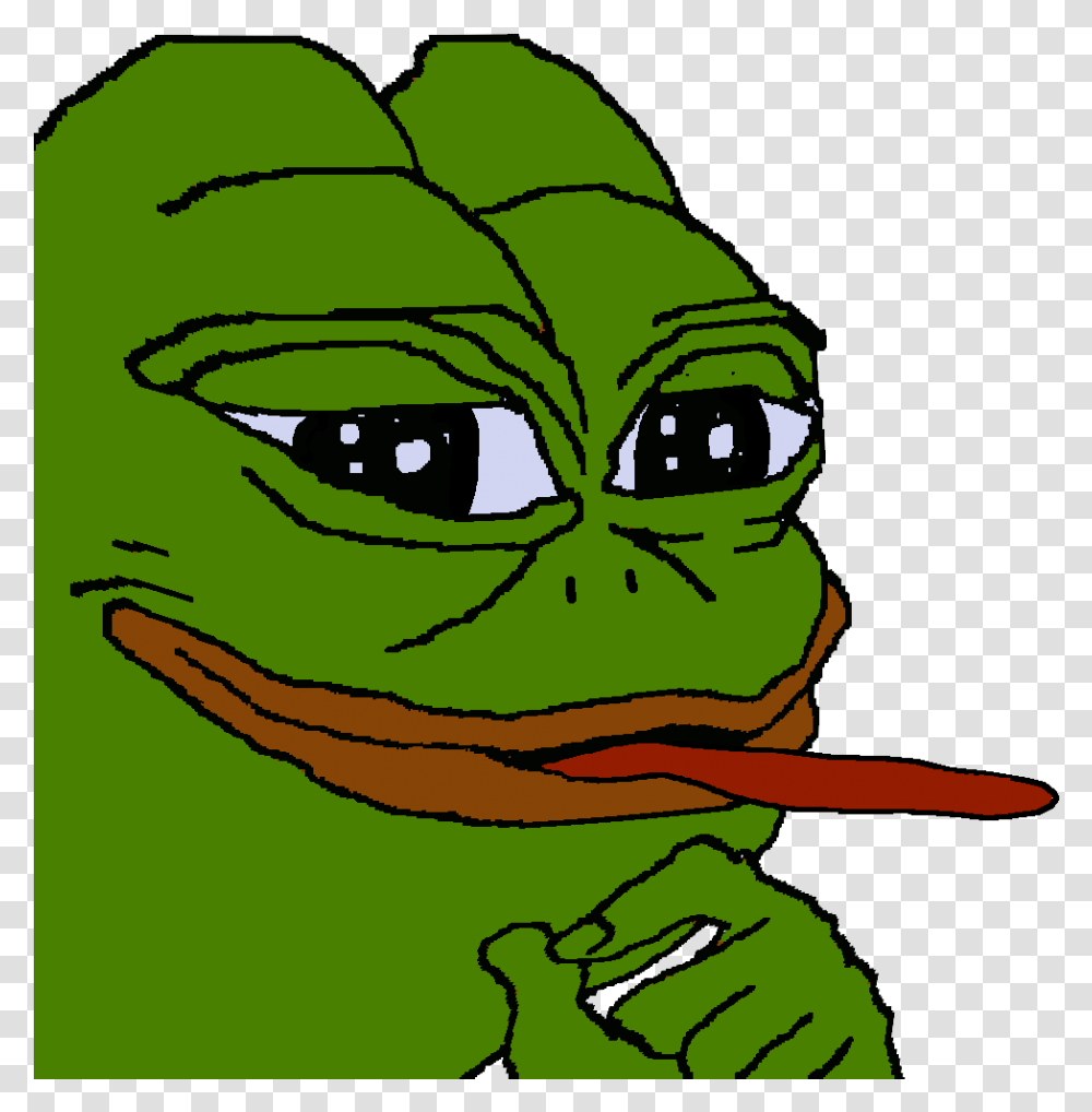 Pepe Frog Pepe The Frog Tongue, Green, Face Transparent Png