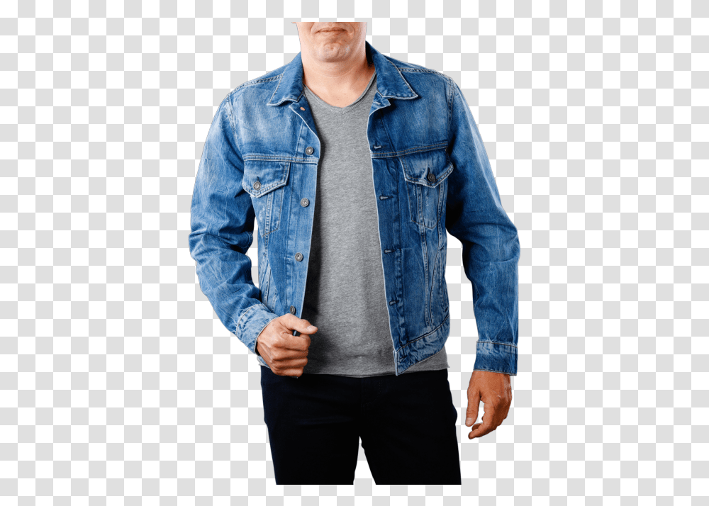 Pepe Jeans Pinner Medium Used Denim Denim Jacket Pepe Men, Pants, Person, Coat Transparent Png