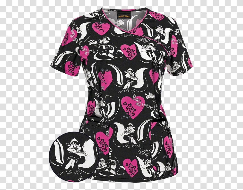 Pepe Le Pew Scrub Tops, Apparel, Dress, Sleeve Transparent Png