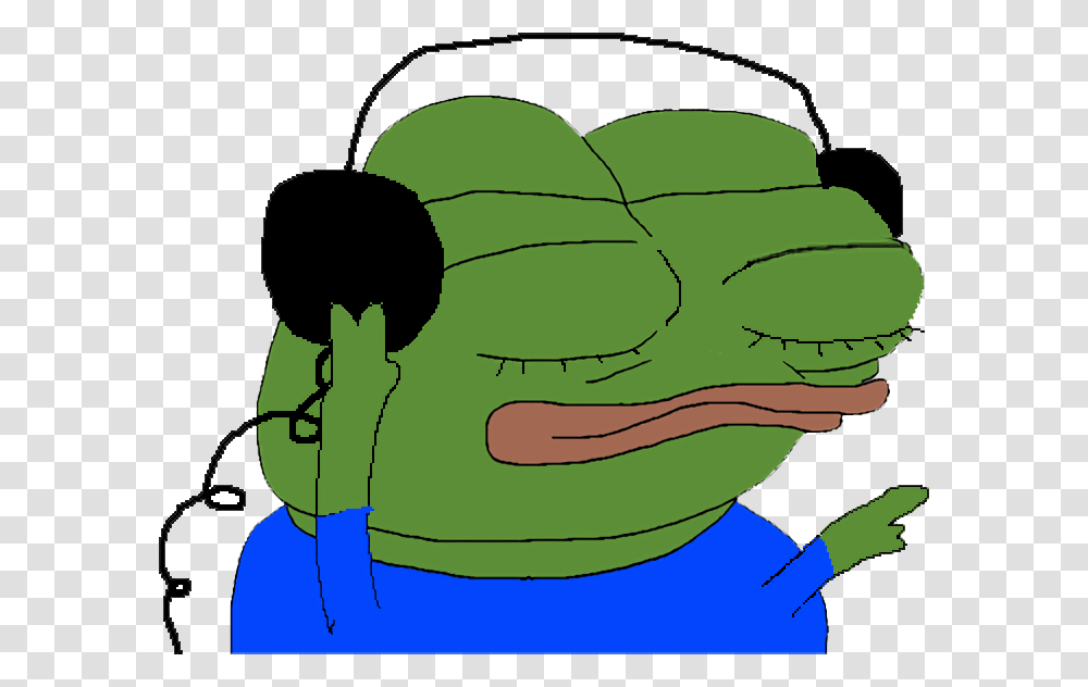 Pepe Listening To Music Download Pepe Listening To Music Gif, Animal, Reptile, Plant, Green Transparent Png