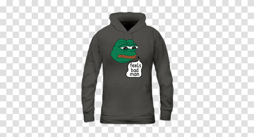 Pepe Meme Feels Bad Man Frauen Kapuzenpullover Keep Calm And Love Isa, Clothing, Apparel, Hoodie, Sweatshirt Transparent Png