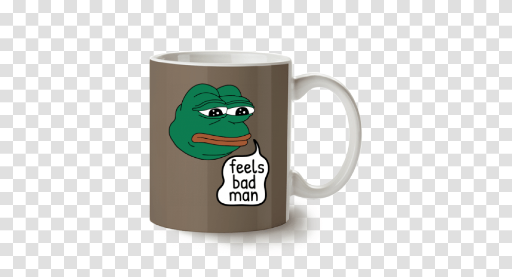 Pepe Meme Feels Bad Man Kop Mug, Coffee Cup, Espresso, Beverage, Drink Transparent Png