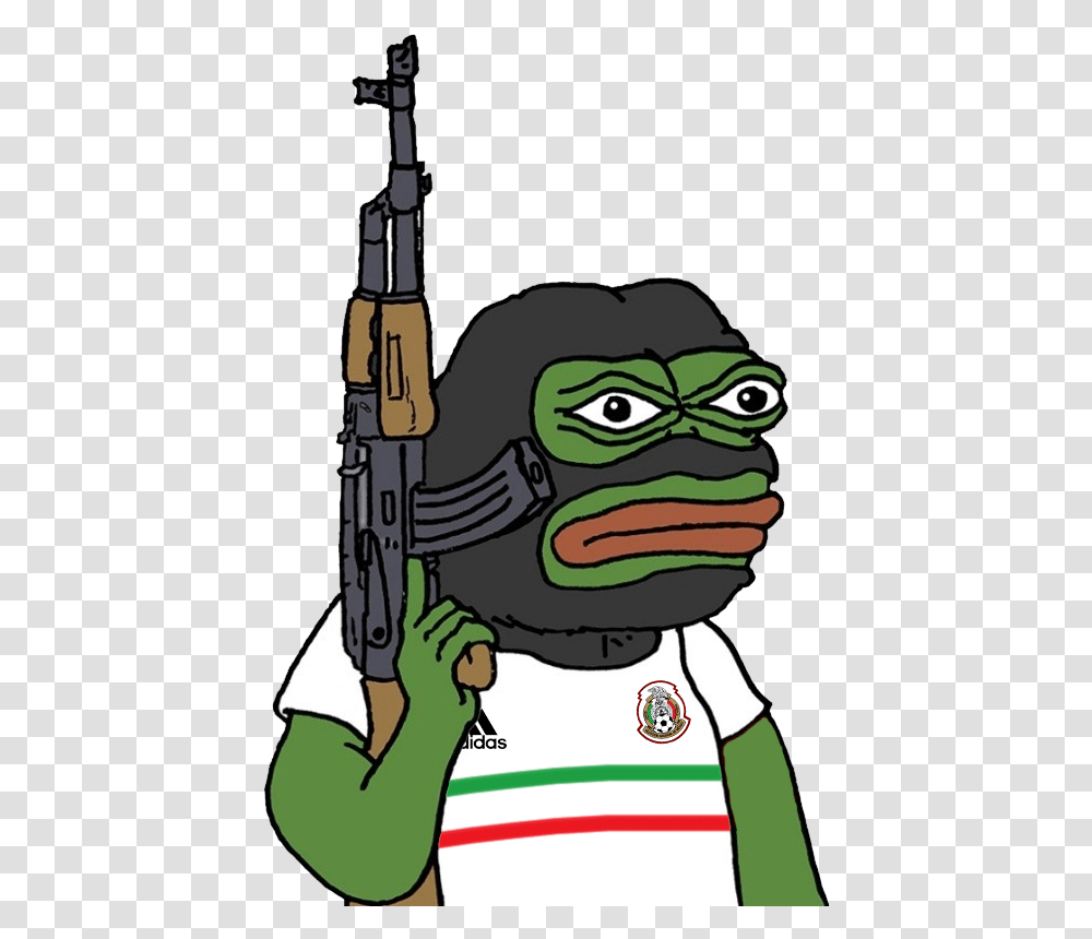 Pepe Meme Rarepepe Terrorist Football Pepe The Frog White Supremacy, Weapon, Weaponry, Gun Transparent Png