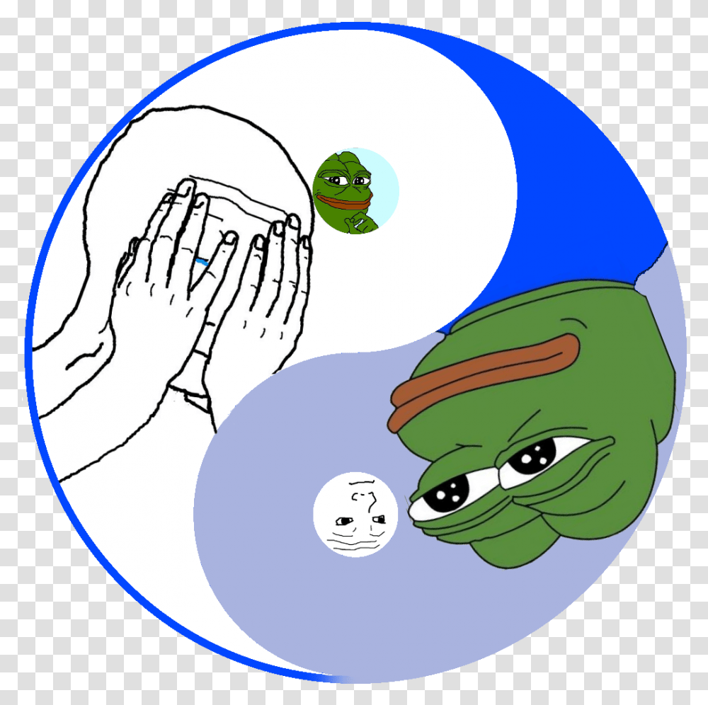 Pepe The Frog And Feels Guy, Sphere, Hand, Cap Transparent Png
