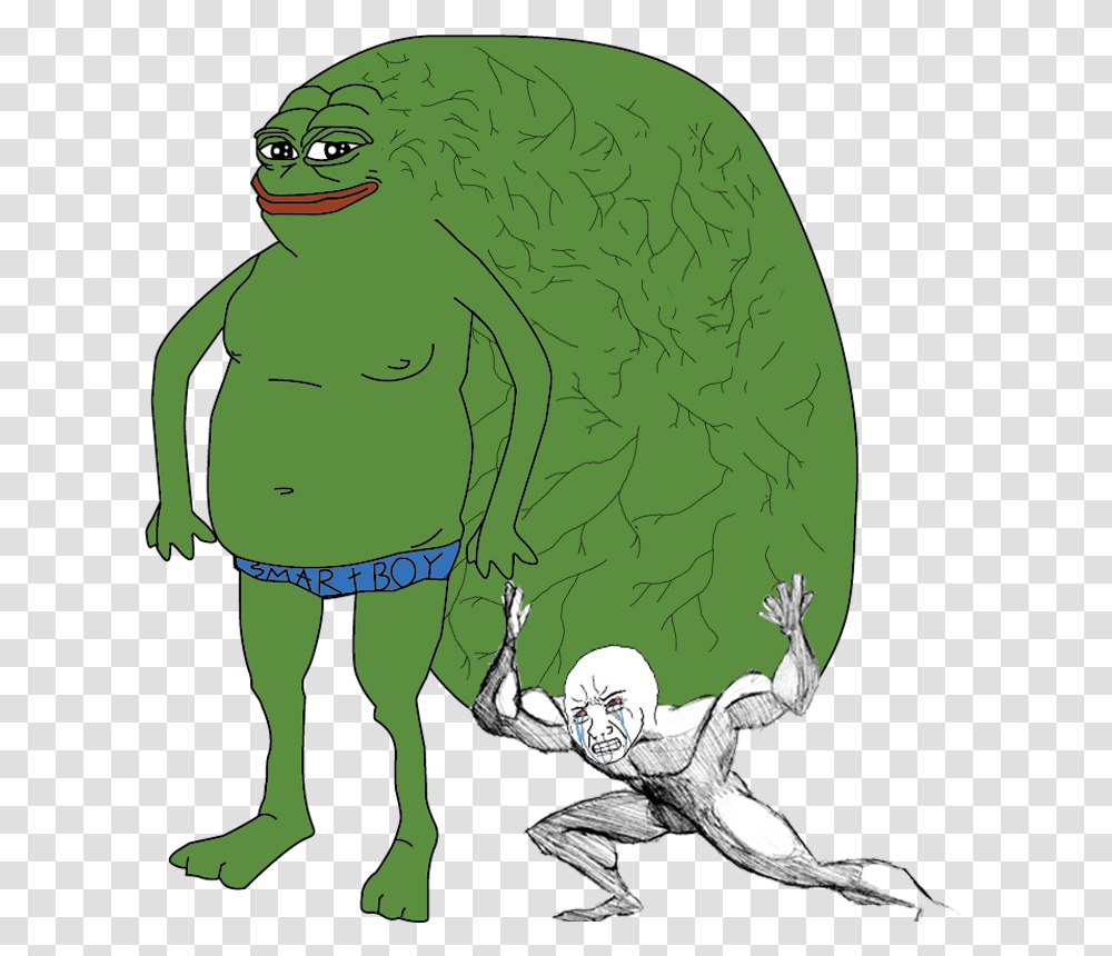 Pepe The Frog Big Brain, Alien, Person, Human, Elephant Transparent Png