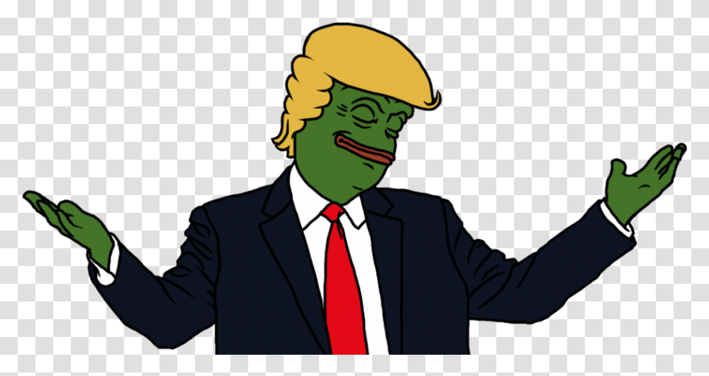 Pepe The Frog By Moritz Klein Pepe Donald Trump, Tie, Accessories, Clothing, Person Transparent Png