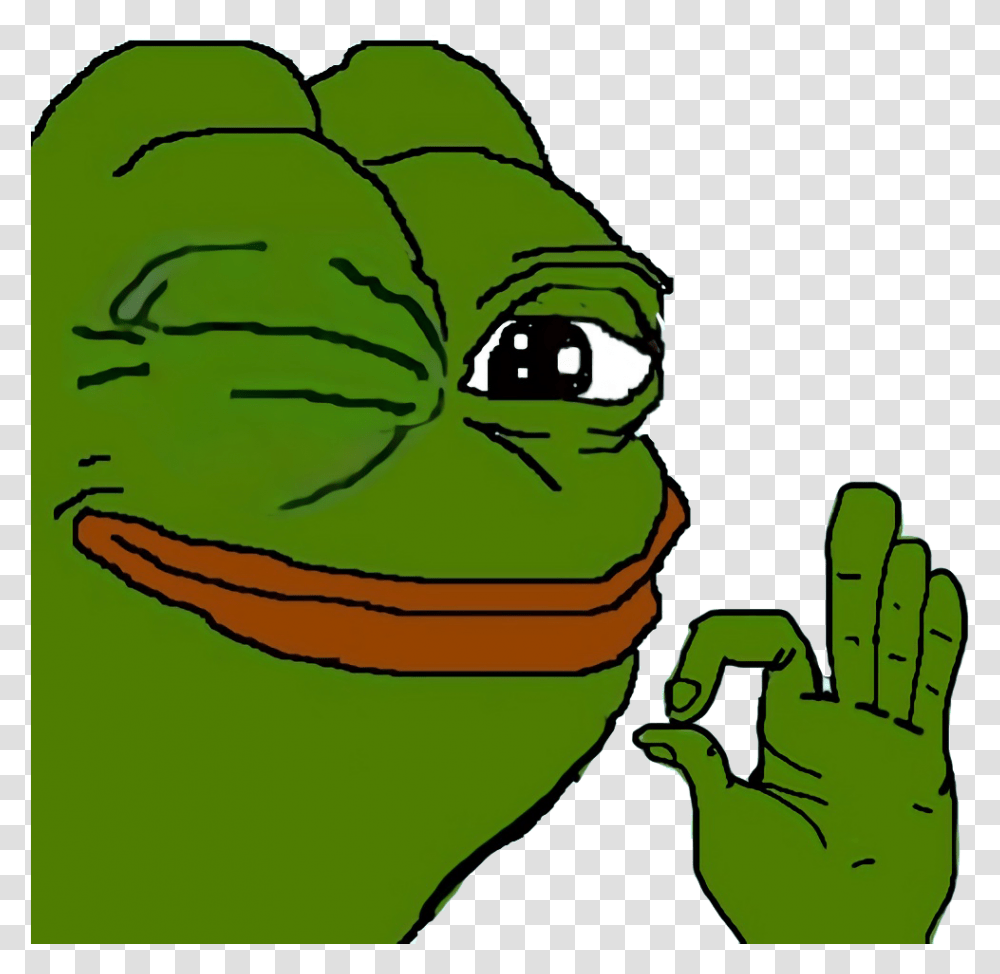 Pepe The Frog Ok Pepe The Frog Ok Sign, Green, Face Transparent Png