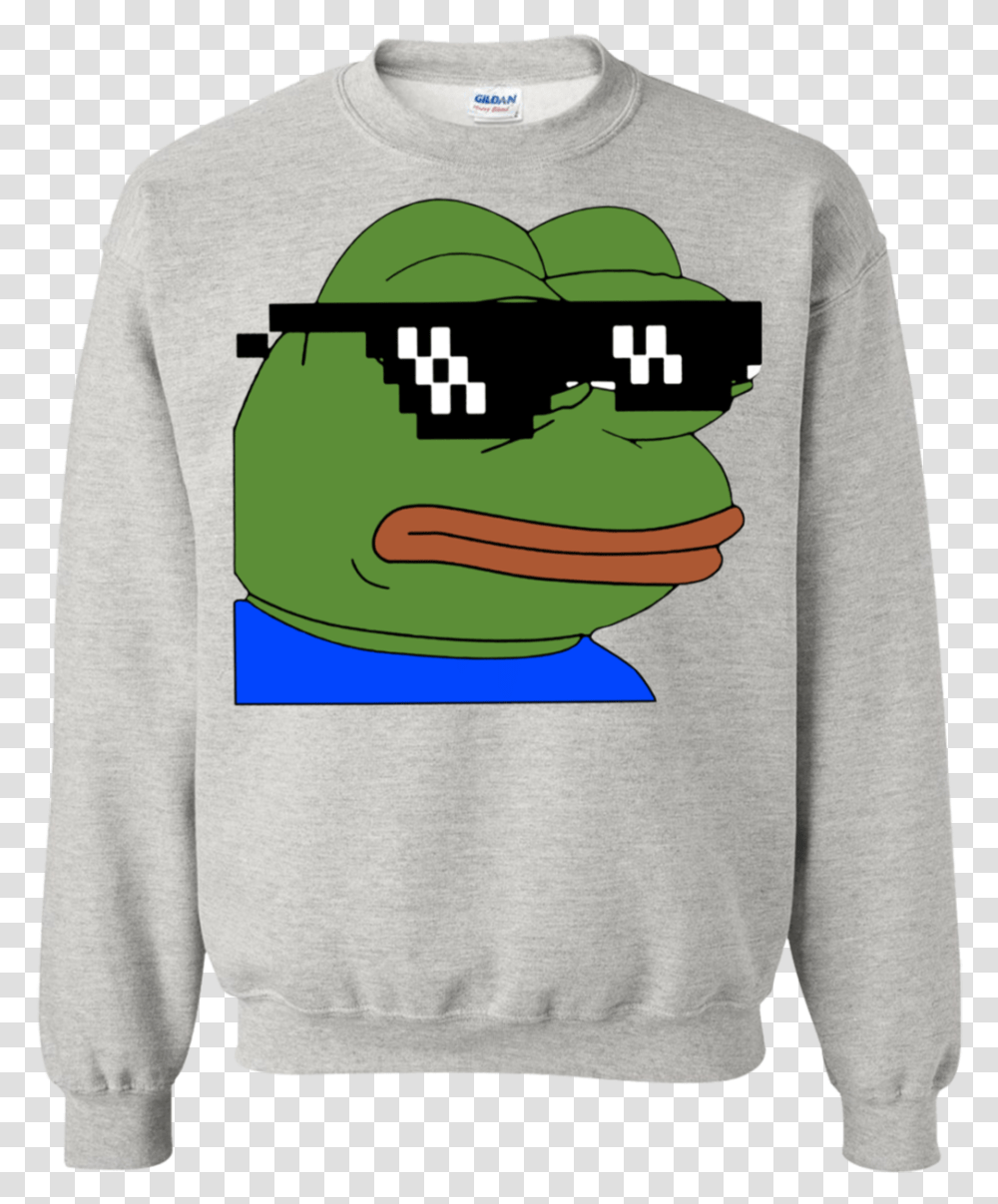Pepe Thug Life Glasses Sweatshirt, Apparel, Sweater, Hood Transparent Png