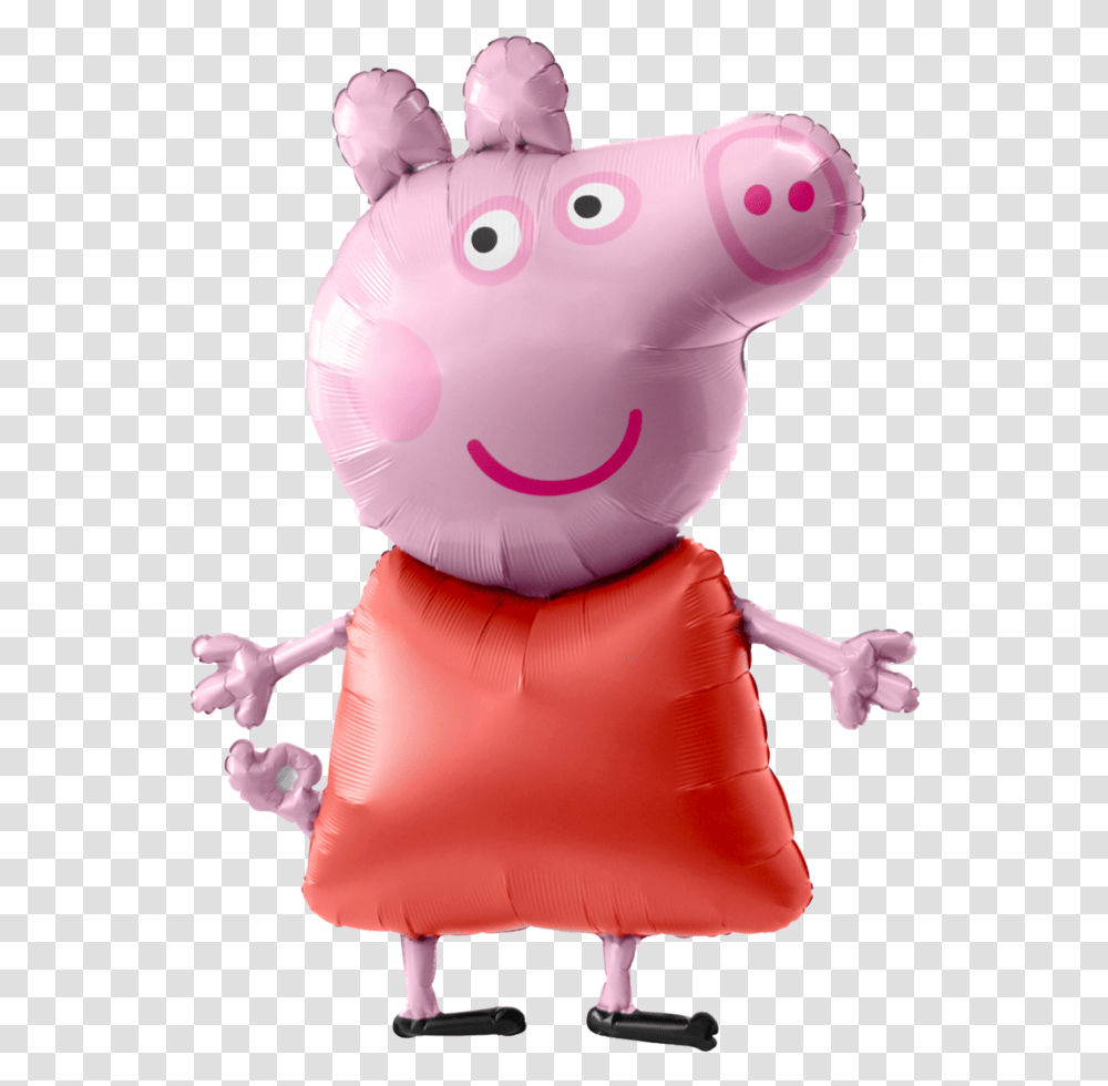 Peppa Balloon, Toy, Figurine, Piggy Bank, Inflatable Transparent Png