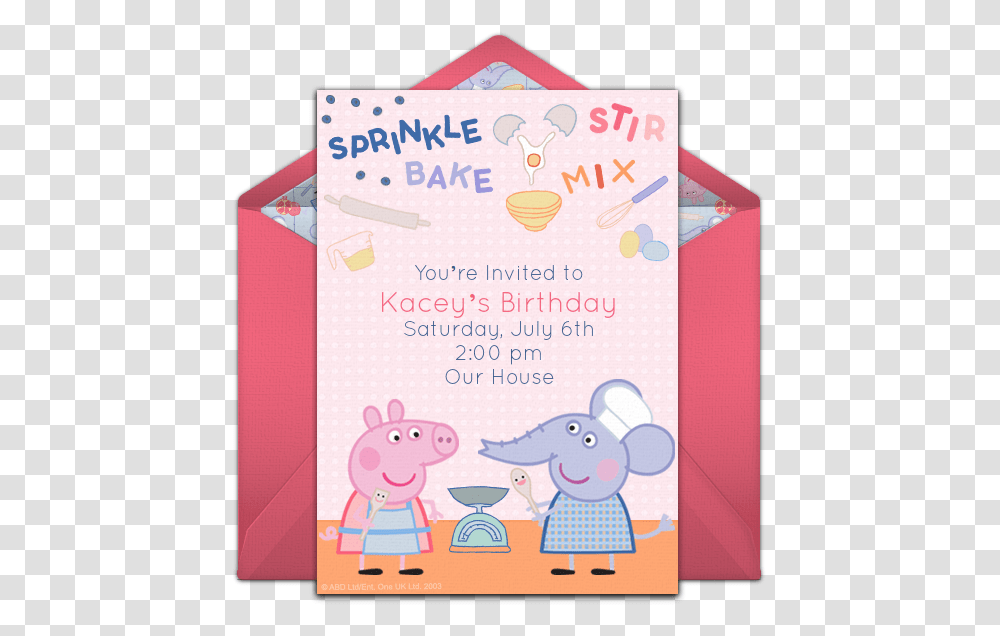 Peppa, Envelope, Mail, Advertisement, Poster Transparent Png