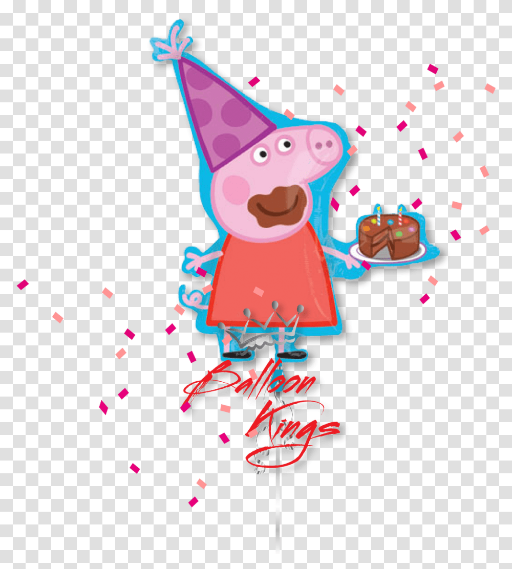 Peppa Happy Birthday Peppa Pig Birthday Cap, Apparel, Party Hat, Paper Transparent Png