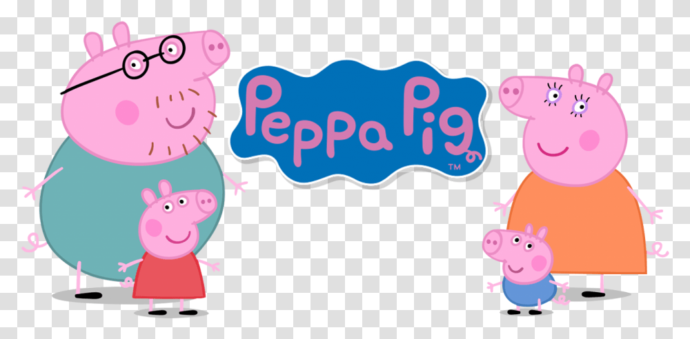 Peppa Pig And Ben And Holly Peppa Pig Whole Family, Label Transparent Png