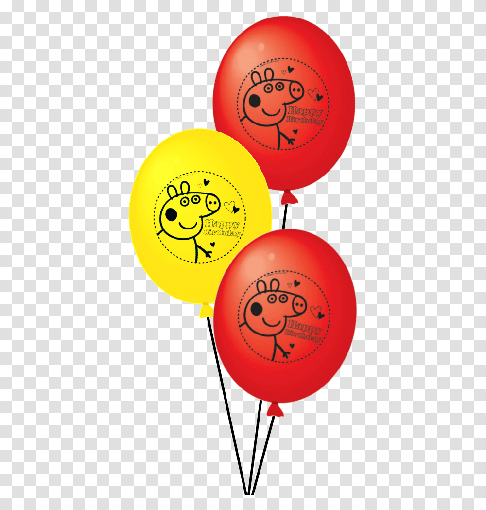 Peppa Pig Birthday, Ball, Balloon Transparent Png
