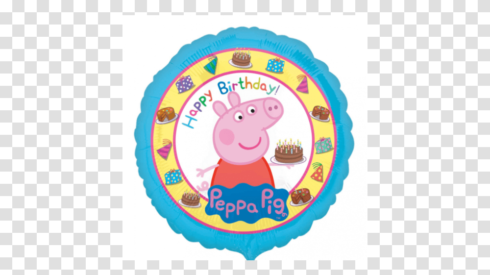 Peppa Pig Birthday Balloon, Label, Number Transparent Png