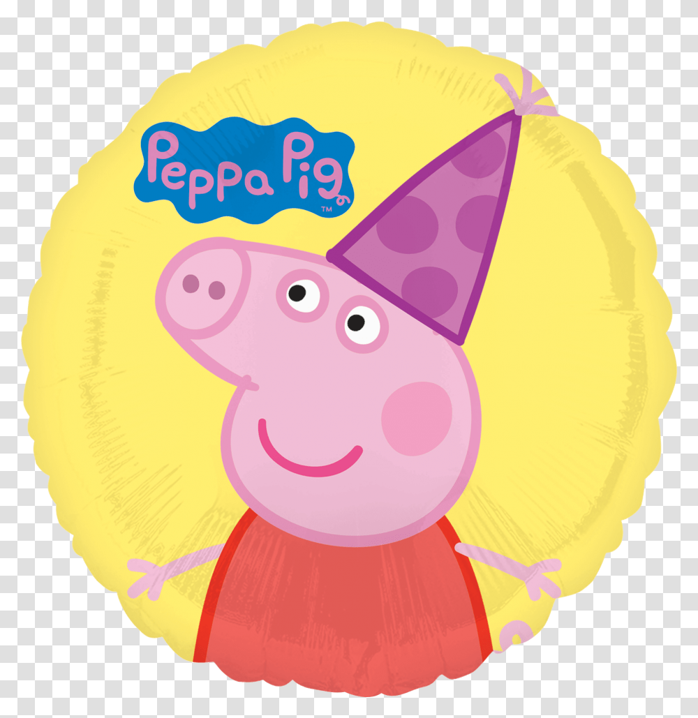 Peppa Pig Birthday Balloon Peppa Pig Balloon, Sweets, Food, Confectionery Transparent Png