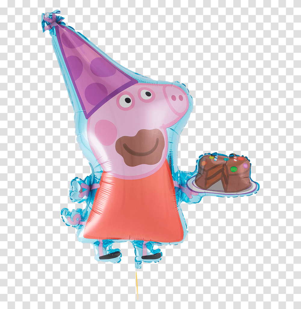 Peppa Pig Birthday Cake Supershape, Apparel, Party Hat Transparent Png