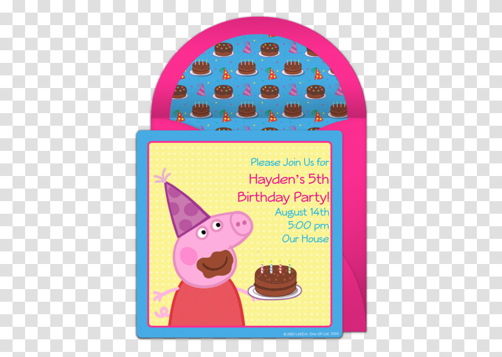 Peppa Pig Birthday, Label, Bottle Transparent Png