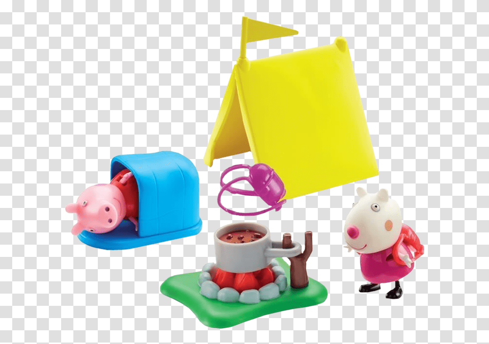 Peppa Pig Camping Set, Sewing, Peeps, Watering Can, Tin Transparent Png