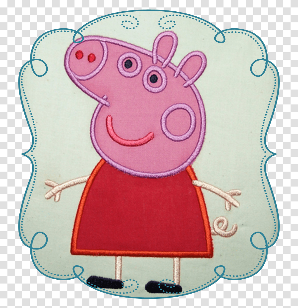 Peppa Pig Cat In The Hat Reading Book, Embroidery, Pattern, Purse, Handbag Transparent Png