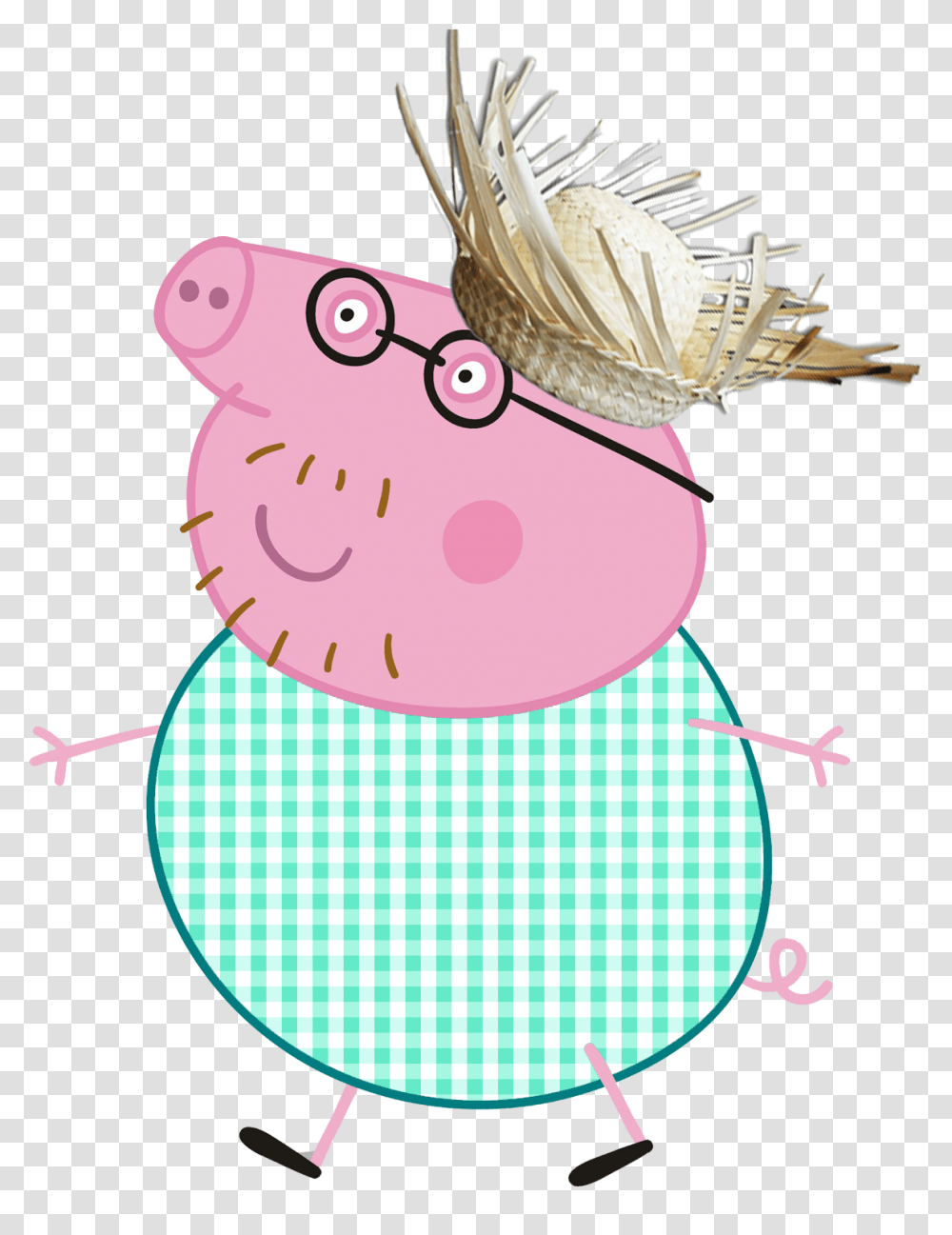 Peppa Pig Dad, Animal, Bib Transparent Png